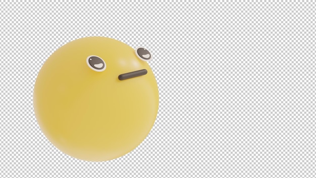 vue inclinée calme emoji png