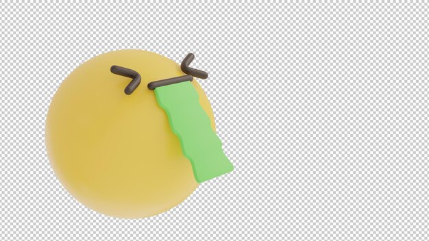 vue inclinée vomir emoji png