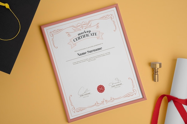 Vue De La Maquette Du Certificat Officiel