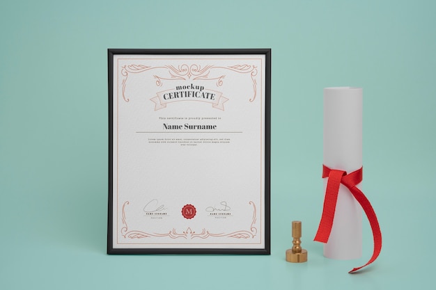 Vue De La Maquette Du Certificat Officiel