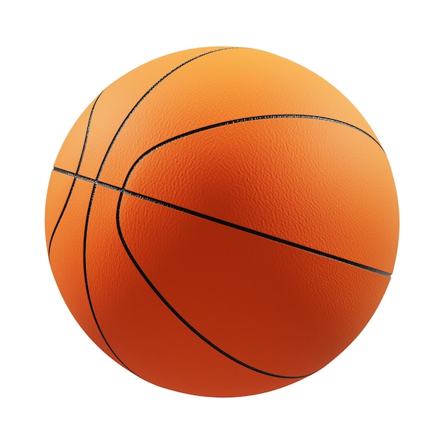 Vue rapprochée d'un ballon de basket orange
