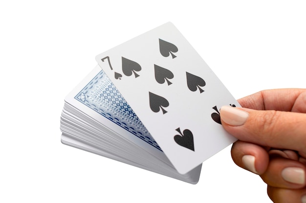 Vue rapprochée des cartes à jouer