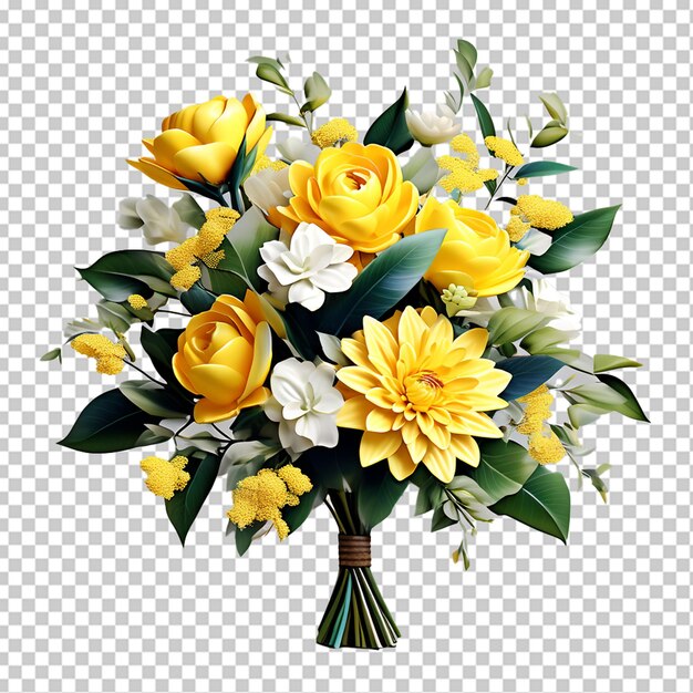 PSD vue rapprochée du bouquet de roses sur fond png