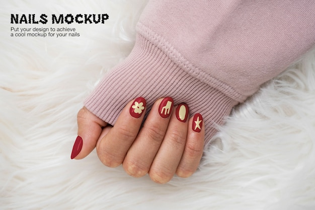 Vue rapprochée du modèle de conception des ongles