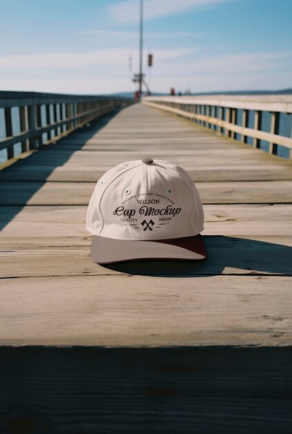 Vue rapprochée du modèle de marque de la casquette