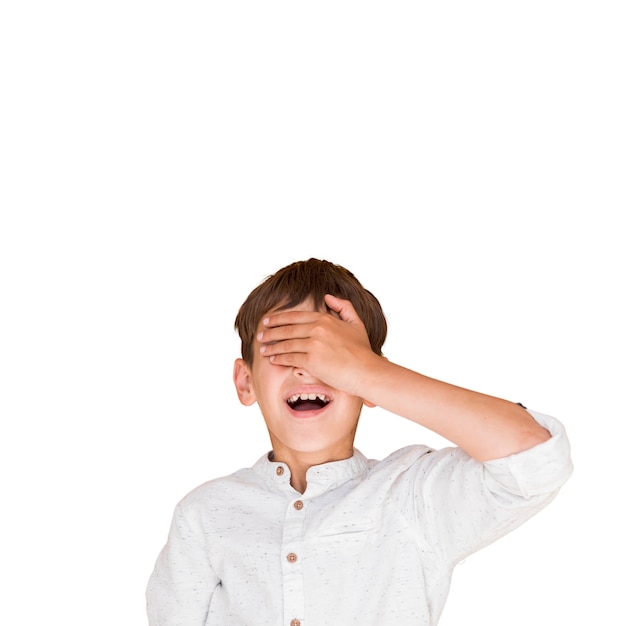 Vue rapprochée du portrait de l'expression de l'enfant
