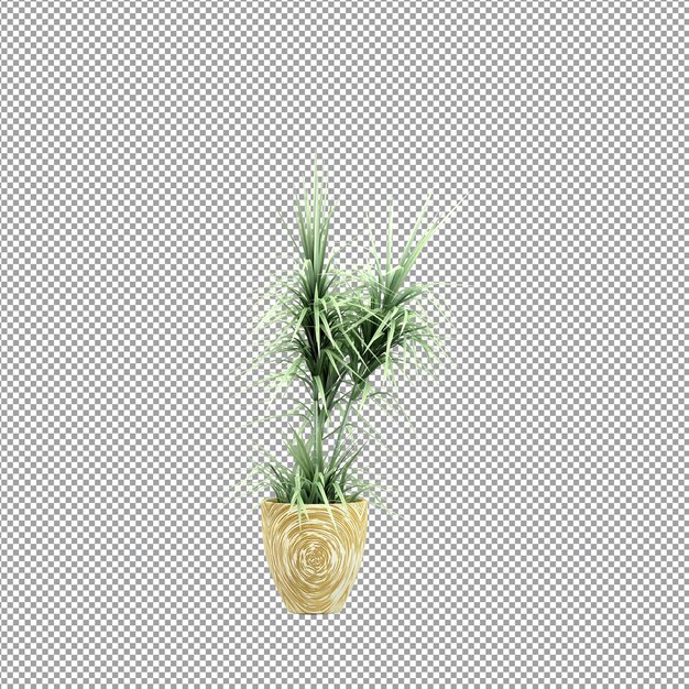 Vue rapprochée d'une fleur dans un vase en 3D