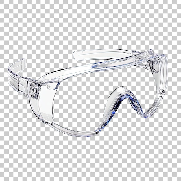 Vue rapprochée de lunettes de sécurité isolées sur un fond transparent