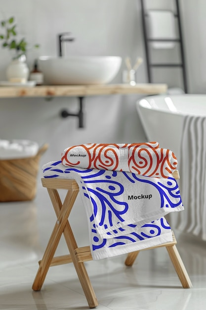 Vue rapprochée de la moquette de serviette de salle de bain