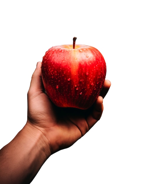 Vue rapprochée de la pomme isolée