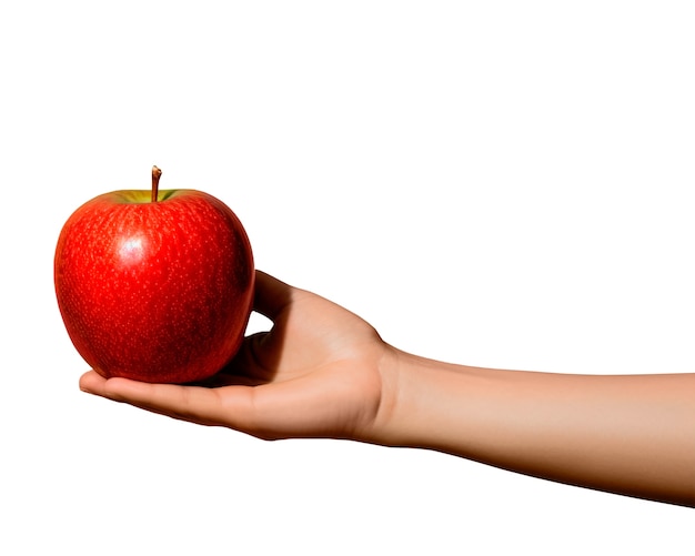 Vue rapprochée de la pomme isolée
