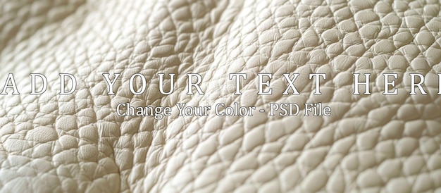 Vue rapprochée de la texture du cuir beige