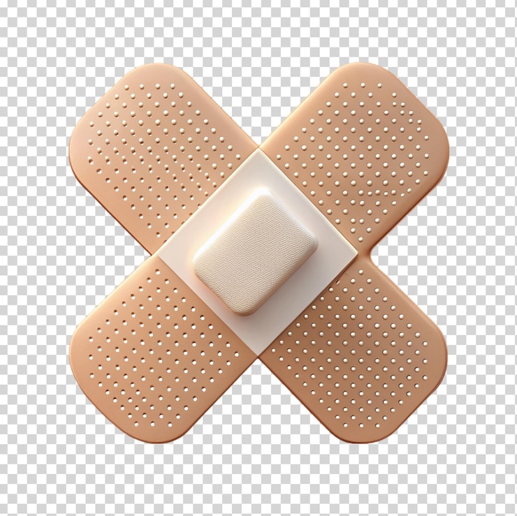 PSD vue supérieure de plâtre médical 3d sur fond transparent