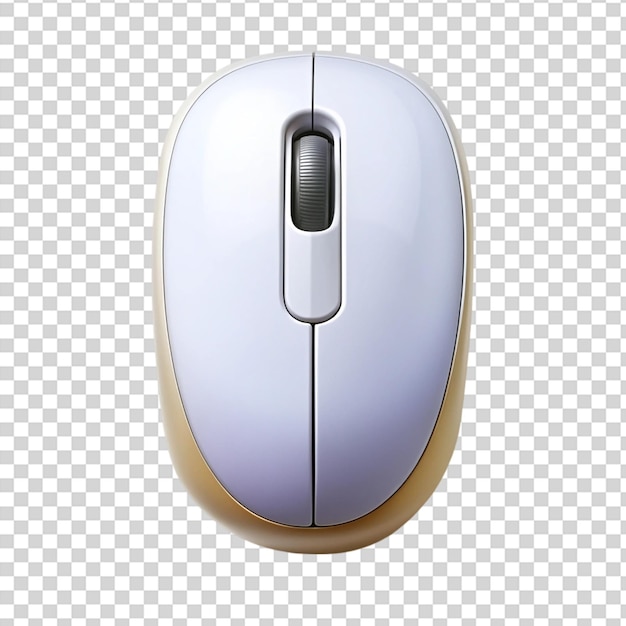 Vue supérieure de la souris de l'ordinateur chemin de coupe isolé sur un fond transparent