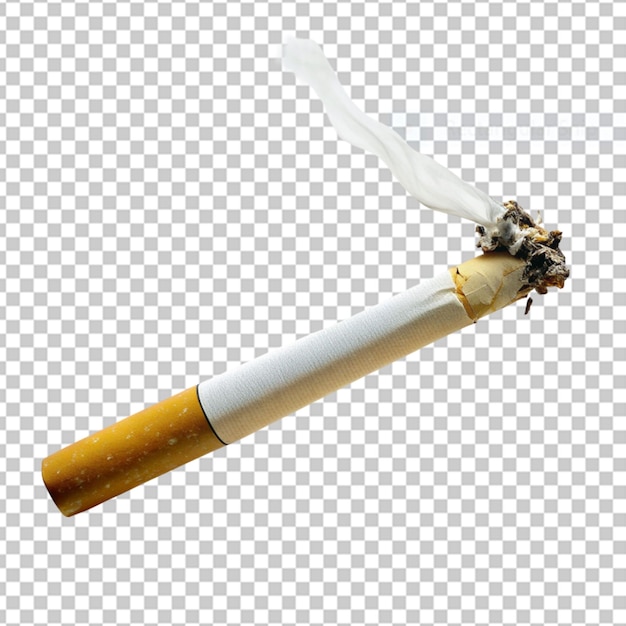 PSD vue surélevée d'une cigarette cassée