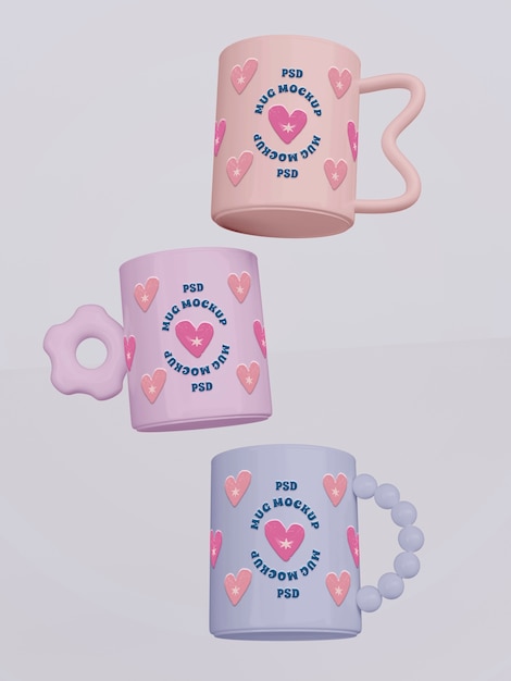 Vue d'une tasse en lévitation dans les airs