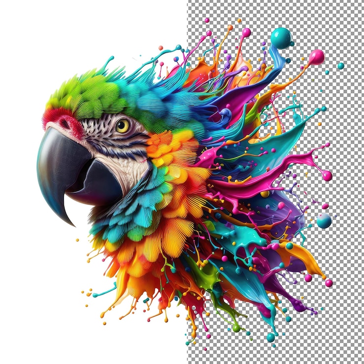 PSD vuelo de los pájaros aislados en el esplendor de papúa nueva guinea