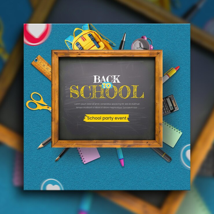 De vuelta a la escuela diseño de anuncios de redes sociales