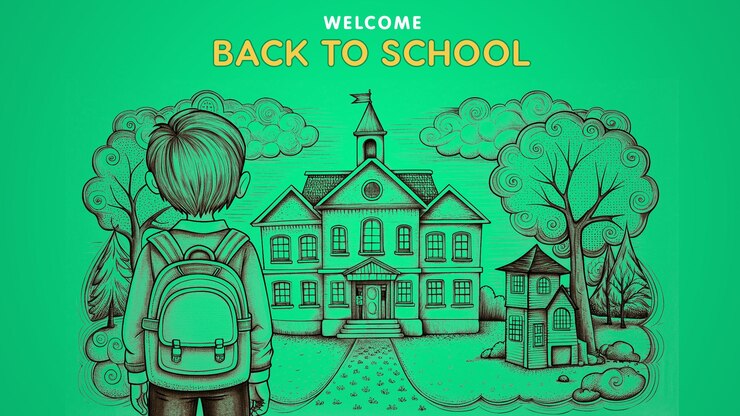 PSD de vuelta a la escuela diseño de plantillas psd