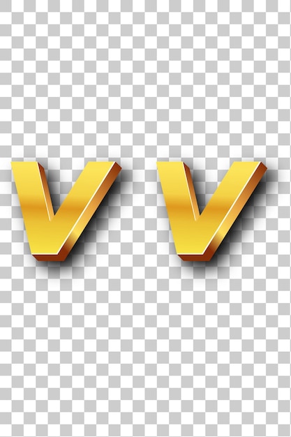 PSD vv gold-logo-symbol isolierter weißer hintergrund transparent