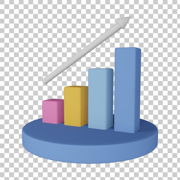 Wachstumsdiagramm 3D-Darstellung
