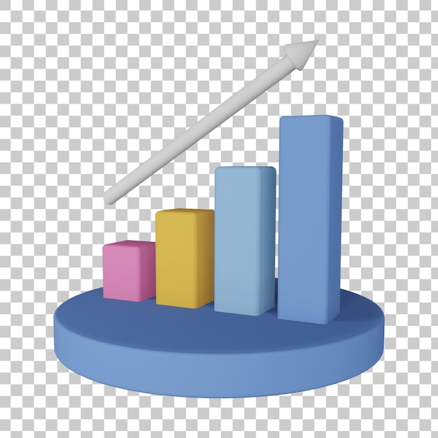 PSD wachstumsdiagramm 3d-darstellung