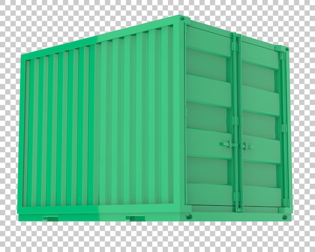 Wadah yang diisolasi pada ilustrasi render 3D latar belakang transparan