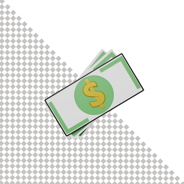 Währung Dollar 3D-Symbol