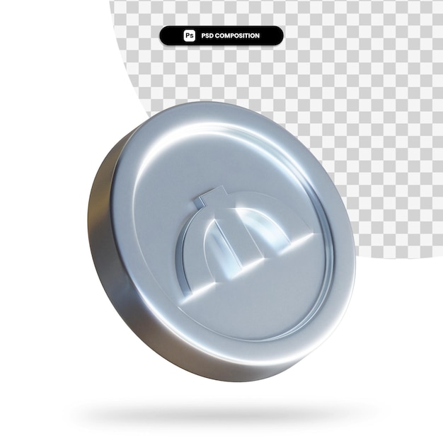 Währungsmünze 3D-Rendering isoliert