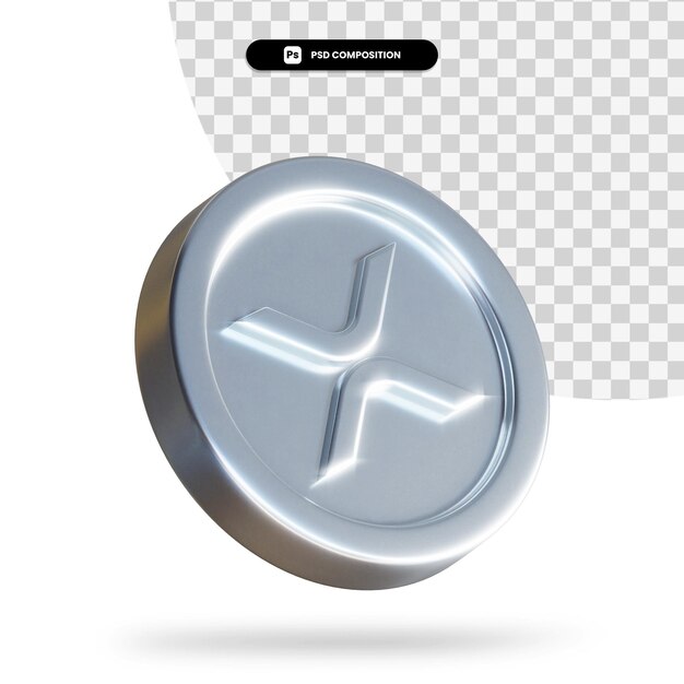 Währungsmünze 3D-Rendering isoliert