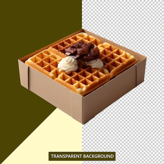 Waffel serviert in einer schönen box-png-datei