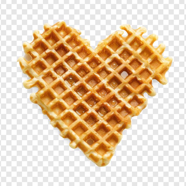 Waffelhärte oben voller Länge auf durchsichtigem Hintergrund PSD