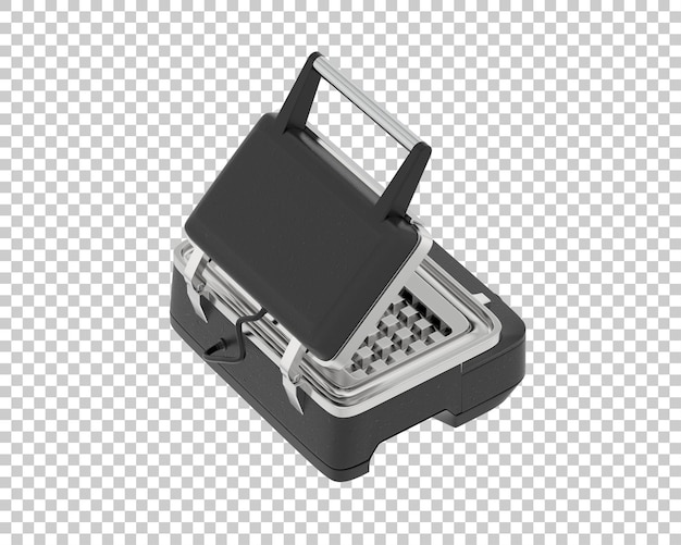 Waffelmacher isoliert auf dem Hintergrund 3D-Rendering-Illustration
