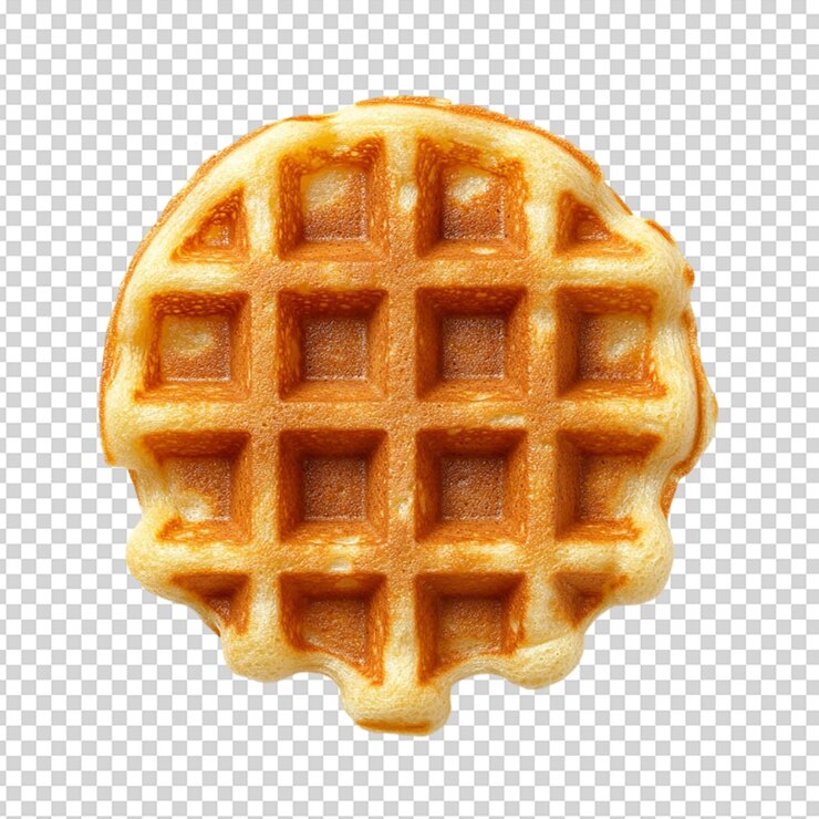 PSD waffle aislado sobre un fondo blanco