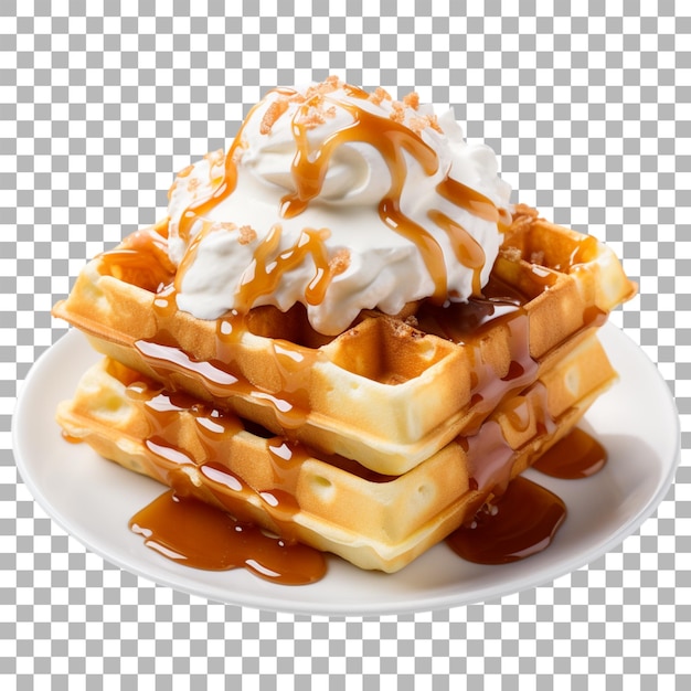 PSD waffle en un fondo transparente