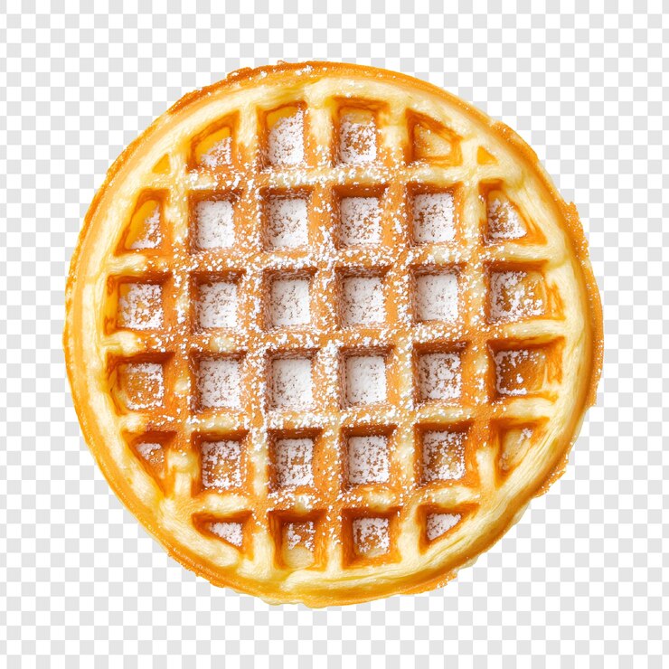 PSD waffle marrone dorato da vicino