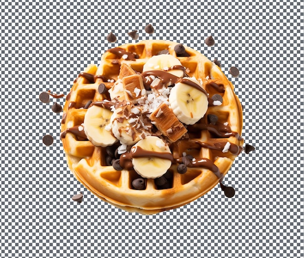 Waffle à la noix de coco isolée sur un fond transparent