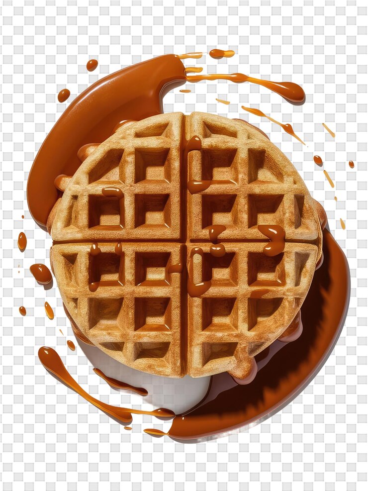 PSD un waffle con la palabra "yo amo" en él
