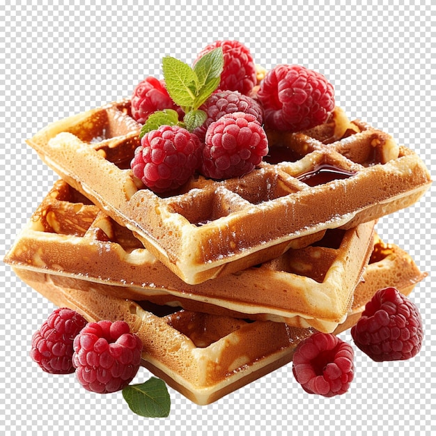 Waffles aislados sobre un fondo transparente