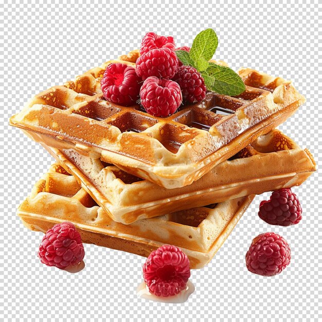 Waffles aislados sobre un fondo transparente