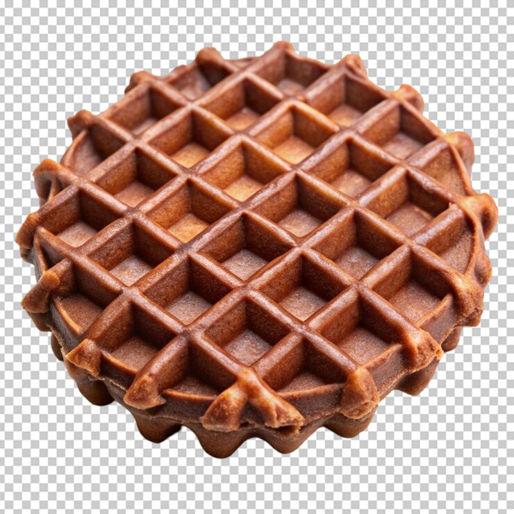PSD waffles de chocolate aislados sobre un fondo transparente
