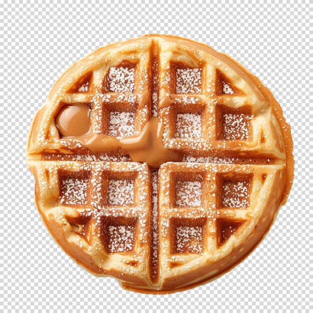 Waffles doces desenhados à mão isolados sobre um fundo transparente