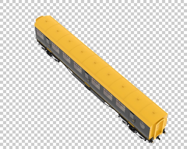 PSD wagon de train sur fond transparent illustration de rendu 3d