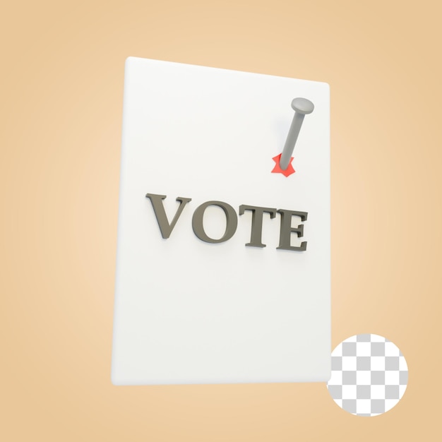 Wahlwahlpapier 3d-Symbol