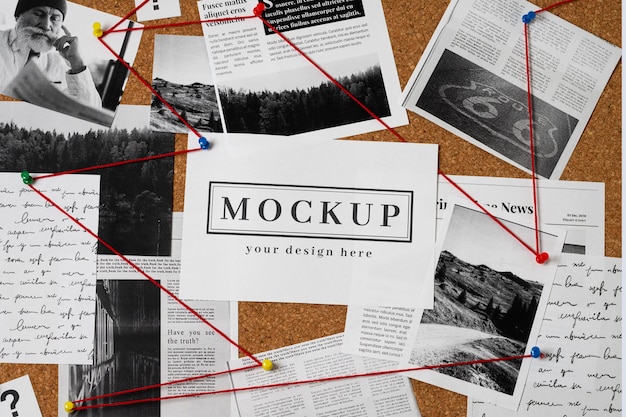 Wahrheitsermittlung mit Karten-Mock-up-Arrangement
