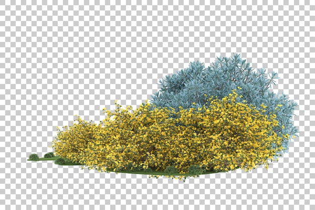 Wald auf transparentem Hintergrund. 3D-Rendering - Abbildung