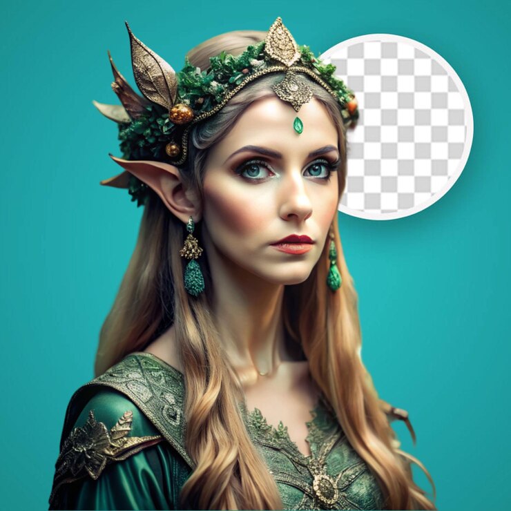 PSD waldfrau nymph mysteriöse elfenprinzessin fantasie