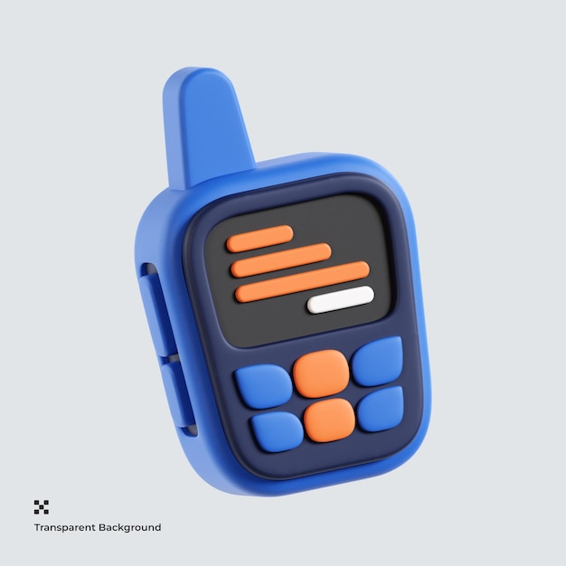 PSD walkie-talkie ícone 3d