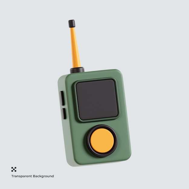 PSD walkie talkie ilustración 3d