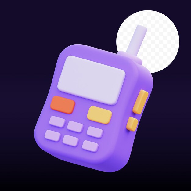 PSD walkie talkie ilustración 3d